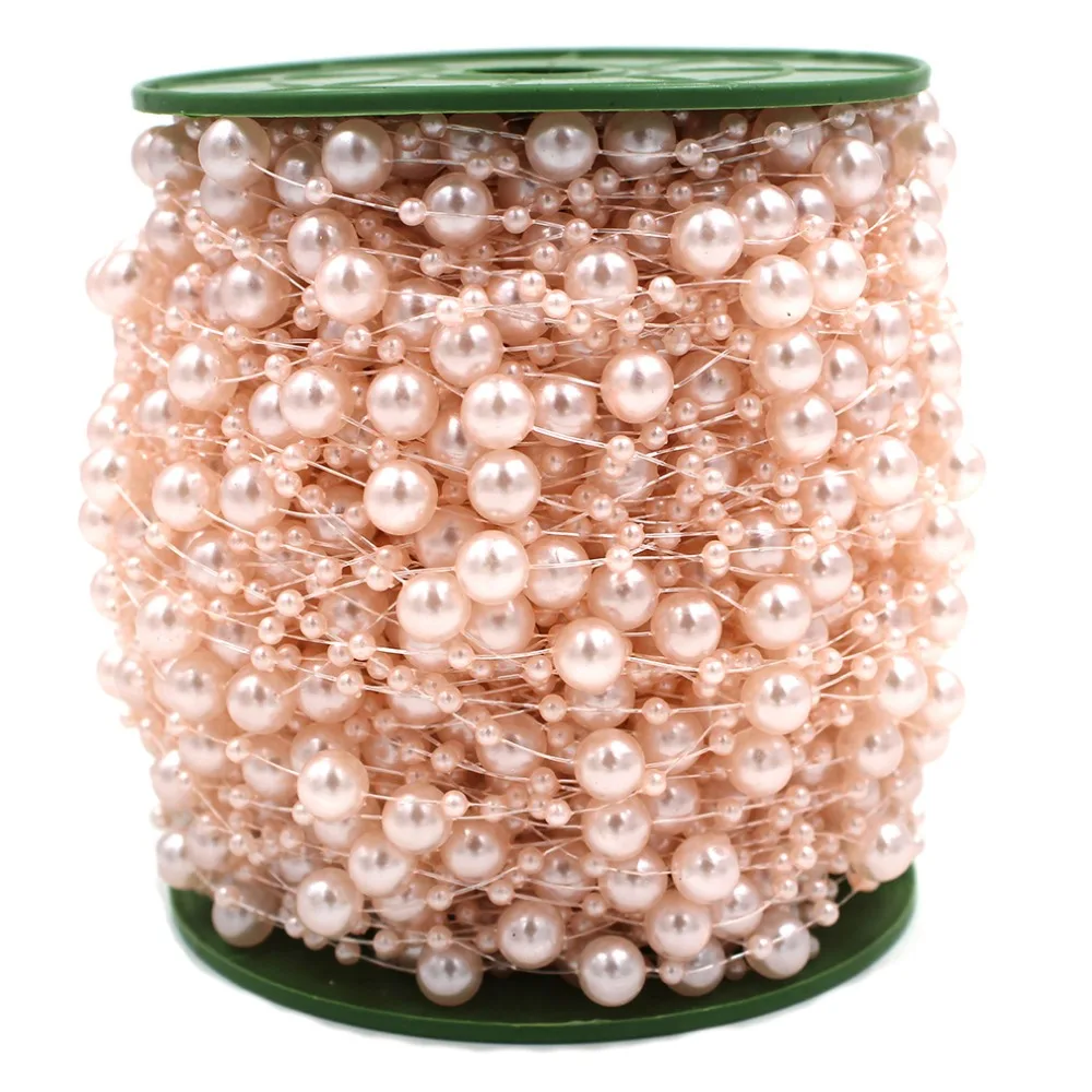 Beautiful 10 Meters Fishing Line Artificial Pearls Beads Chain Garland Flowers DIY Wedding Party Decoration Products Supply | Дом и сад
