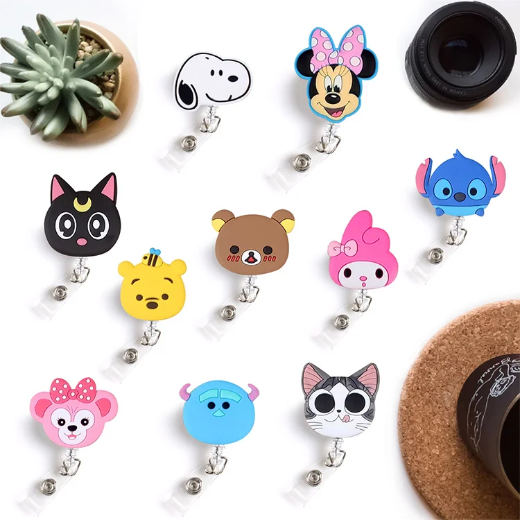 Wholesales 30pcs/lot Silica gel retractable Badge Holder lanyards student nurse Cartoon Name id Card Holder Plastic Chest Card
Wholesales 30pcs/lot Silica gel retractable Badge Holder lanyards student nurse Cartoon Name id Card Holder Plastic Chest Card