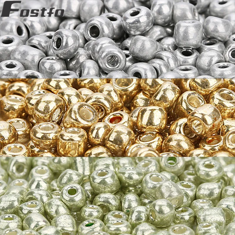 Wholesale NEW 3MM 500pcs Glass With Seed Spacer beads Jewelry Fitting Gold