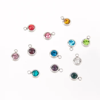 Stainless Steel Charm Pendant 6mm Round Beads Mini Birthstone Crystal Charm DIY Jewelry Making Accessories (12*10)120pcs
Stainless Steel Charm Pendant 6mm Round Beads Mini Birthstone Crystal Charm DIY Jewelry Making Accessories (12*10)120pcs
