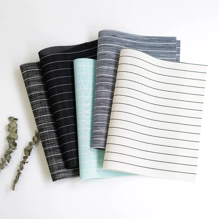 Black and white Striped PVC Mat Pad Placemat Bowl Mat Tea Mat Coaster Environmental Kitchen Table Mad Decoration
Black and white Striped PVC Mat Pad Placemat Bowl Mat Tea Mat Coaster Environmental Kitchen Table Mad Decoration