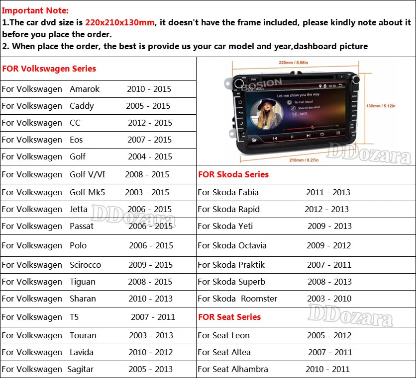 VW dvd car