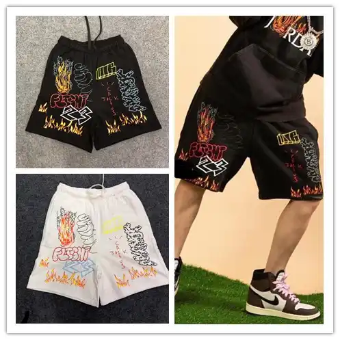travis scott mj fleece short
