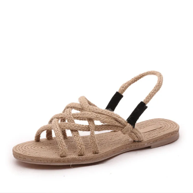 Large Size 2019 Summer Cross Straps Rope Sandals Women Solid Color Flat Bottom Rome Women Shoes Fish Mouth Slippers
Large Size 2019 Summer Cross Straps Rope Sandals Women Solid Color Flat Bottom Rome Women Shoes Fish Mouth Slippers