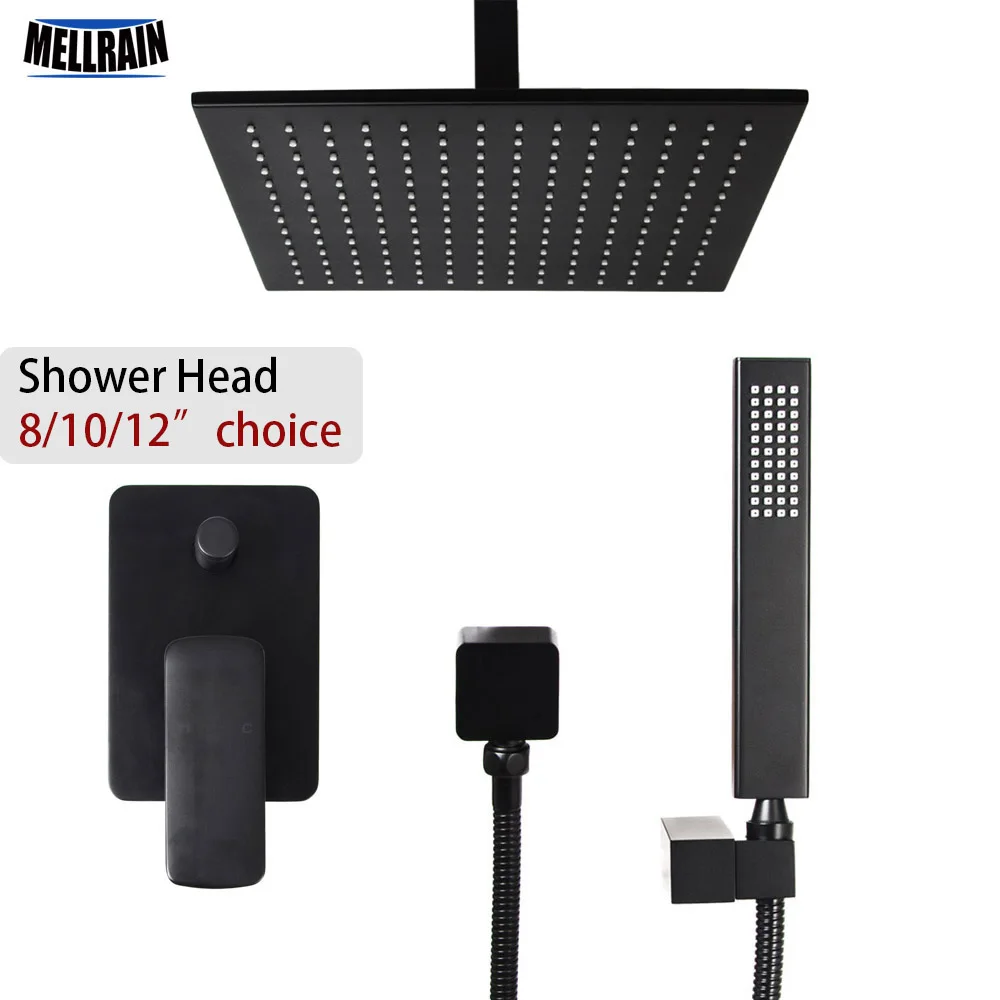 Quality brass black 2 ways ceiling rain shower set 8 10 12 inch brass head shower choice bathroom bath faucet water mixer
Quality brass black 2 ways ceiling rain shower set 8 10 12 inch brass head shower choice bathroom bath faucet water mixer