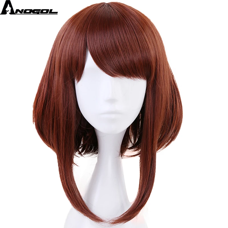 Anogol My Hero Academia OCHACO URARAKA Auburn Orange Short Straight Bob Synthetic Cosplay Wig For Role Play Halloween Costume
Anogol My Hero Academia OCHACO URARAKA Auburn Orange Short Straight Bob Synthetic Cosplay Wig For Role Play Halloween Costume