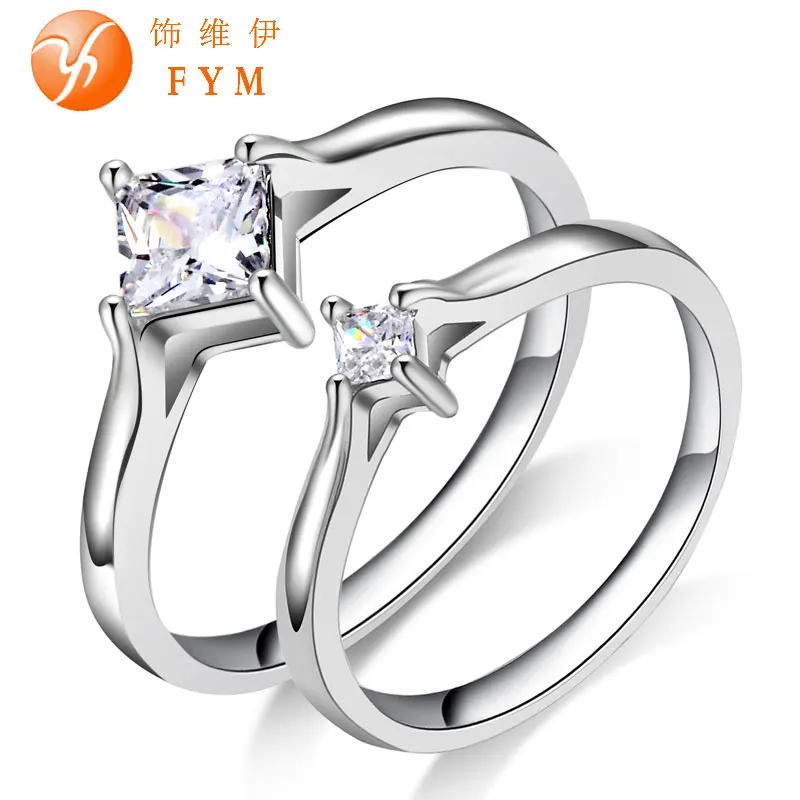 FYM модные высококачественные кольца серебряного цвета для пары женщин и мужчин