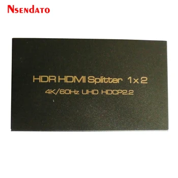 

2 Port HDMI Splitter 1X2 1080P HDR Splitter Extender 1X2 1 in 2 out 4kx2k/60Hz HDMI Adapter Support HDCP2.2 3D For PC DVD STB