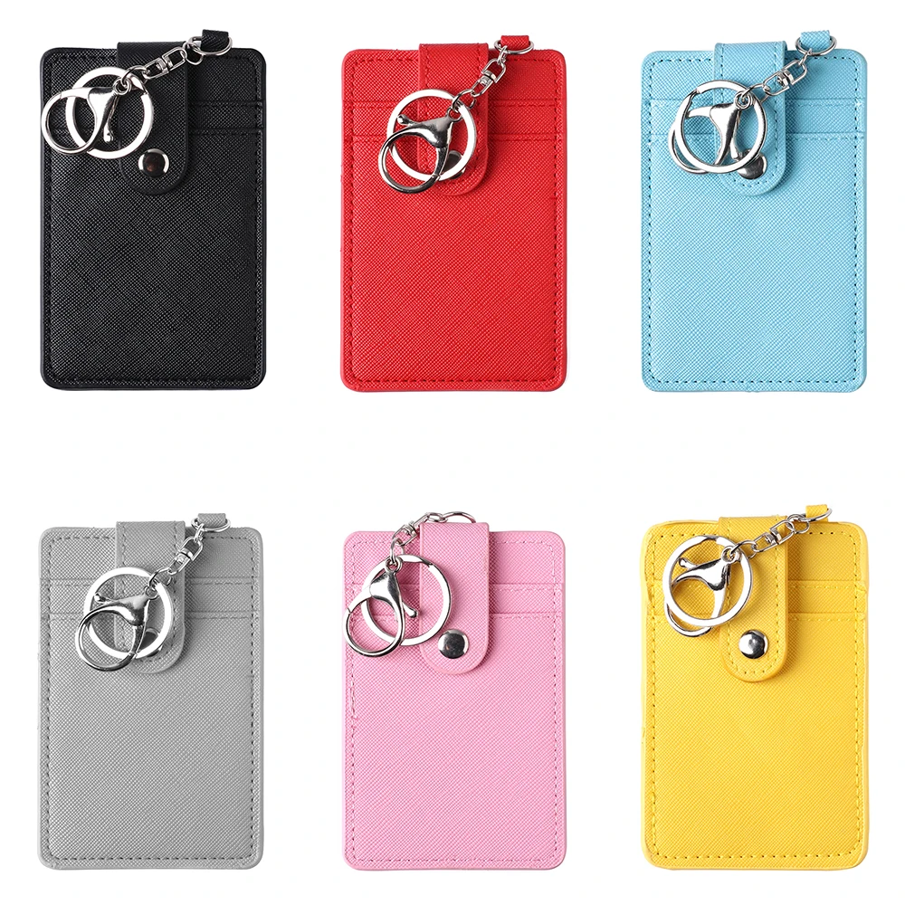 1pc Portable PU Leather ID Card Holder Bus Cards Cover Case Office Work Keychain Keyring Tool Work Card Holders Protective Shell
1pc Portable PU Leather ID Card Holder Bus Cards Cover Case Office Work Keychain Keyring Tool Work Card Holders Protective Shell