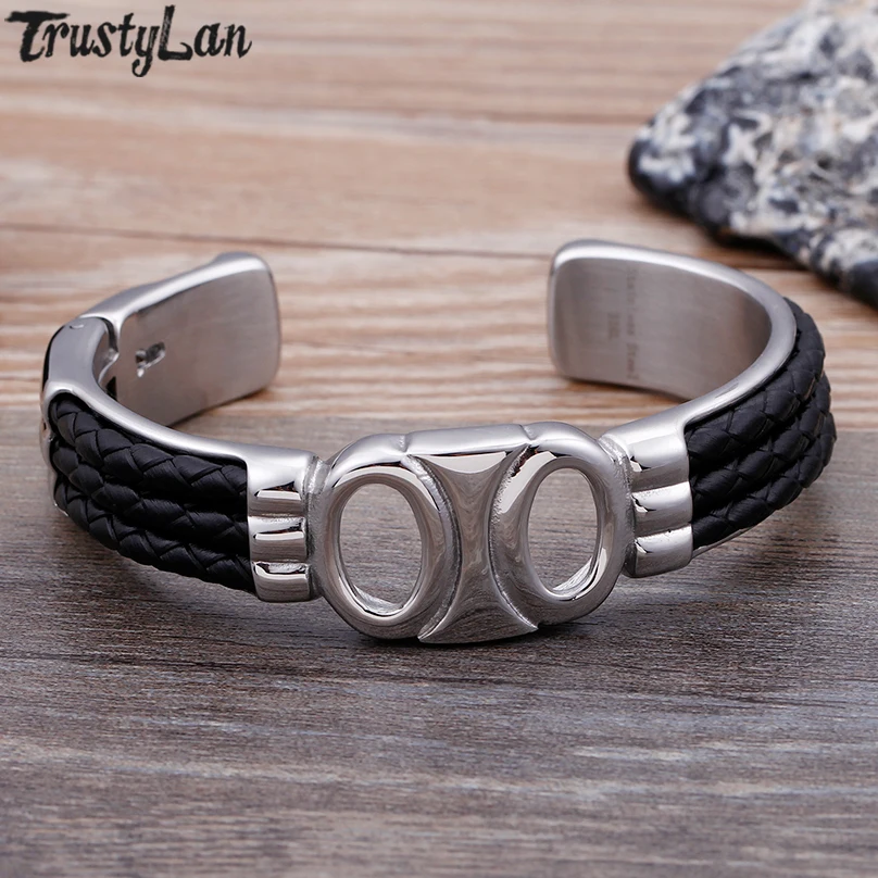 Leather Bangle Man Bracelet Male Open Cuff Mens Bangles & Bracelets Punk Rocker Hand Band Stainless Steel Jewelry Accessories
Leather Bangle Man Bracelet Male Open Cuff Mens Bangles & Bracelets Punk Rocker Hand Band Stainless Steel Jewelry Accessories