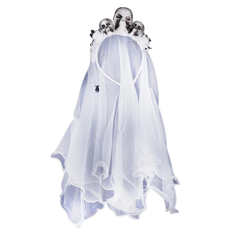 Skull Decoration Mesh Stitching Bride Headband Novel Design Halloween mesh stitching headband Costume Accessory
Skull Decoration Mesh Stitching Bride Headband Novel Design Halloween mesh stitching headband Costume Accessory