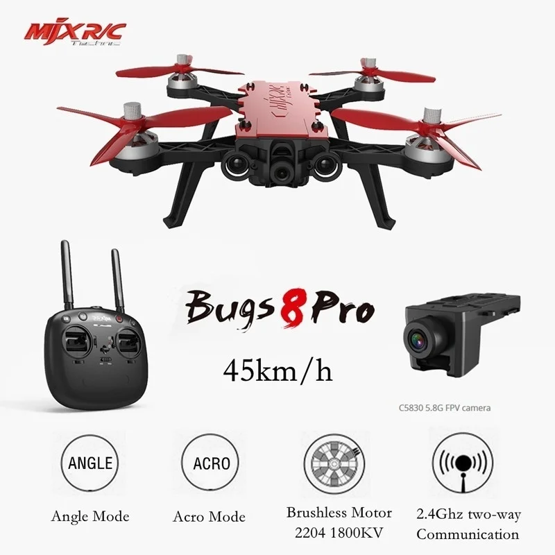 RC Racing Drone Brushless Quadcopter MJX Bugs 8 Pro Brushless with 3D Flips Remote Control Drone Toy Aircraft Toys for Children
RC Racing Drone Brushless Quadcopter MJX Bugs 8 Pro Brushless with 3D Flips Remote Control Drone Toy Aircraft Toys for Children
