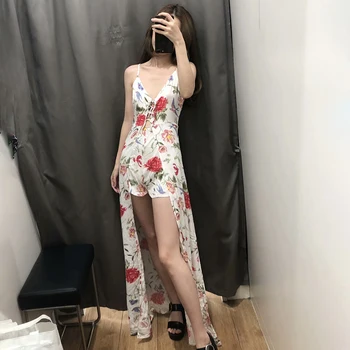 2019 Women Fashion Design Summer Playsuit Female Summer Floral Print Spaghetti Strap Bow Jumpsuit Street-wear combinaison femme
2019 Women Fashion Design Summer Playsuit Female Summer Floral Print Spaghetti Strap Bow Jumpsuit Street-wear combinaison femme