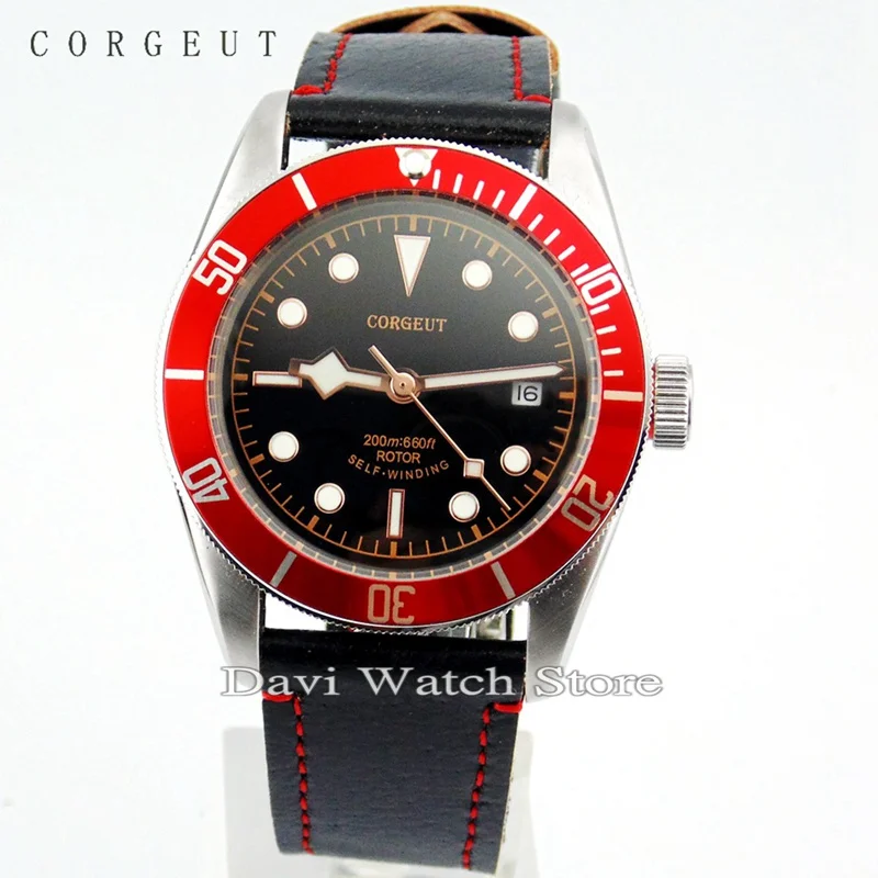 41mm Corgeut Stainless Steel Case Red bezel LuminousSapphire Glass Luminous Automatic mens watches
41mm Corgeut Stainless Steel Case Red bezel LuminousSapphire Glass Luminous Automatic mens watches