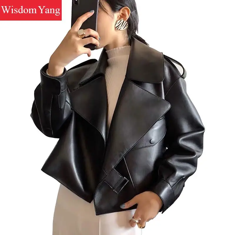 Black Real Sheepskin Genuine Leather Red Coats Women Oversize Loose Office Ladies Elegant Overcoat Jackets Trench Coat Outerwear
Black Real Sheepskin Genuine Leather Red Coats Women Oversize Loose Office Ladies Elegant Overcoat Jackets Trench Coat Outerwear