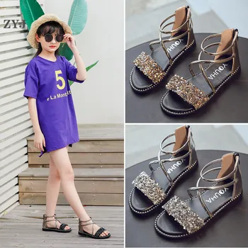 ZYJ Summer Girls Sequined Sandals Kids Cross Leather Diamond Princess Hollow Out Anti Slip Sandals Girl Beach Sandal Shoes
ZYJ Summer Girls Sequined Sandals Kids Cross Leather Diamond Princess Hollow Out Anti Slip Sandals Girl Beach Sandal Shoes