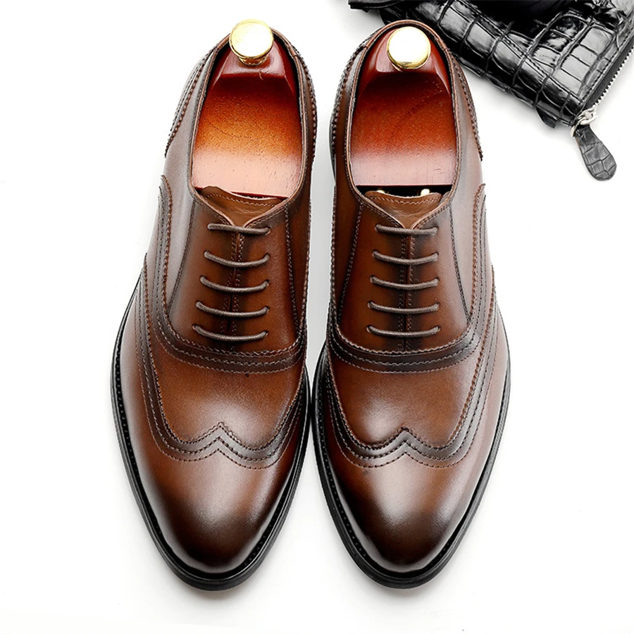 100% Genuine cow leather brogue shoes mens casual flats shoes vintage handmade sneaker oxford shoes for men black brown spring
100% Genuine cow leather brogue shoes mens casual flats shoes vintage handmade sneaker oxford shoes for men black brown spring