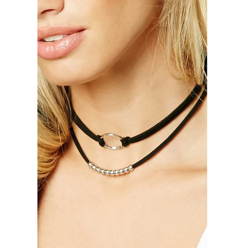 2 Unids / Set Black Leather Strap Choker Necklaces For Women Charming Ladies Gothic Hand Made Exquisite Necklaces Selling x171
2 Unids / Set Black Leather Strap Choker Necklaces For Women Charming Ladies Gothic Hand Made Exquisite Necklaces Selling x171
