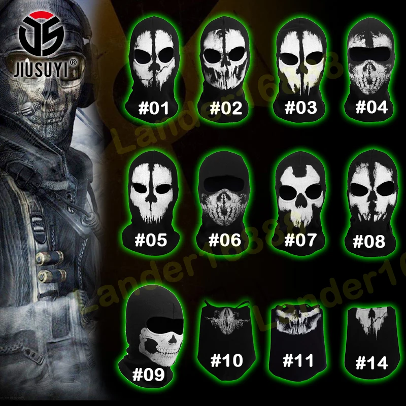Original Balaclava Ghost Pattern Mask Skull Paintball Hats Army WarGame Airsoft Military Bicycle Workout Tactical Full Face Mask
Original Balaclava Ghost Pattern Mask Skull Paintball Hats Army WarGame Airsoft Military Bicycle Workout Tactical Full Face Mask