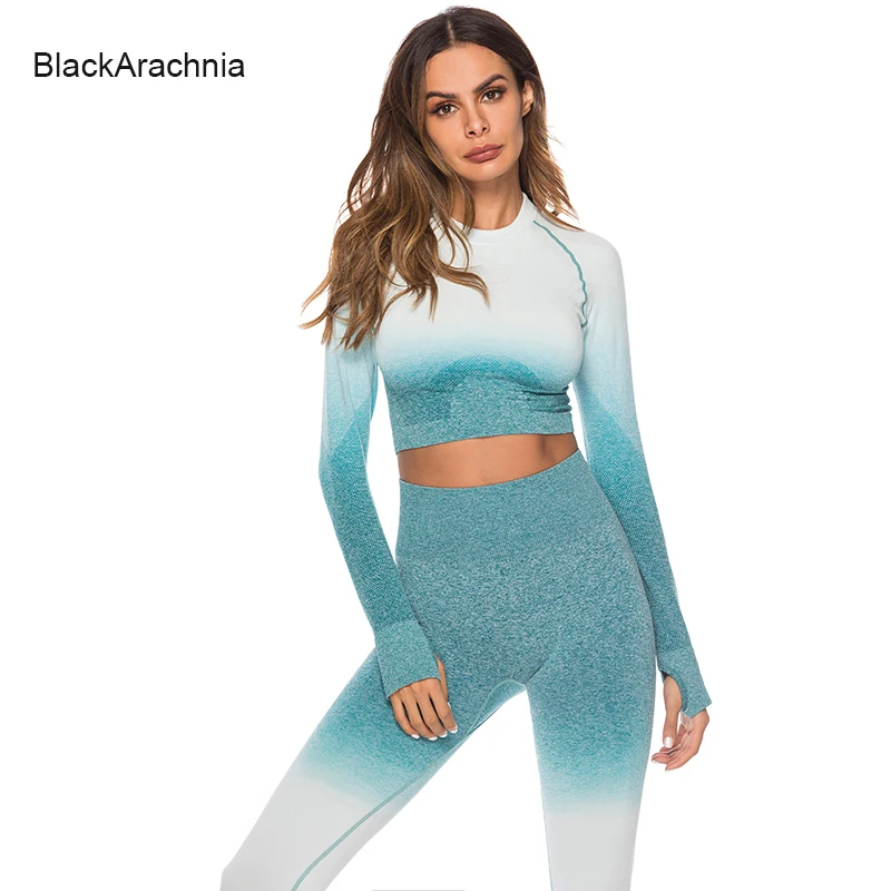 BlackArachnia 5 Colors Fashion Seamless Yoga Sets Ombre Women Sport Gym Clothing Long sleeve Top+Gradient Sport Yoga Leggings
BlackArachnia 5 Colors Fashion Seamless Yoga Sets Ombre Women Sport Gym Clothing Long sleeve Top+Gradient Sport Yoga Leggings