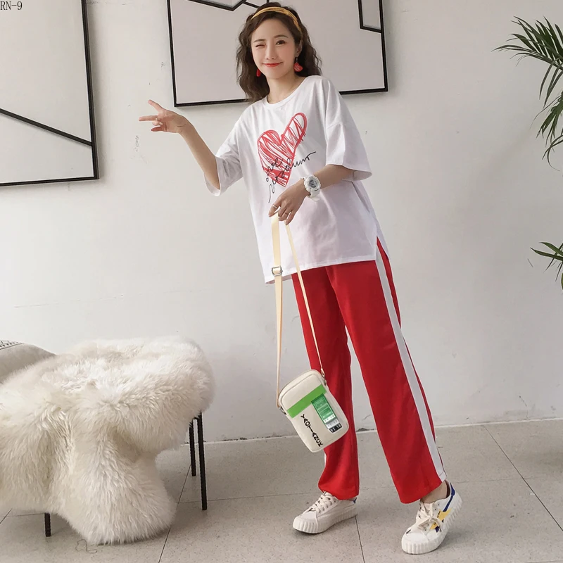 Summer Women's Suit Pregnant Clothing for Women Leisure Short Sleeve T-shirt Maternity Set Clothes Long Pants Casual Mom Outfits
Summer Women's Suit Pregnant Clothing for Women Leisure Short Sleeve T-shirt Maternity Set Clothes Long Pants Casual Mom Outfits