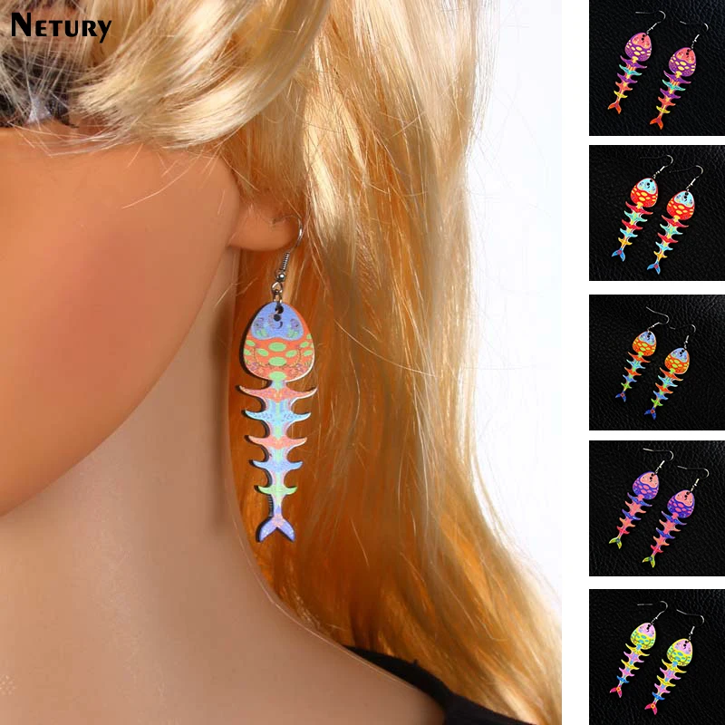 Art for Women cartoon fish bone cute dangle earrings fashion Acrylic colorful Ethnic animal earrings funny strange style jewelry
Art for Women cartoon fish bone cute dangle earrings fashion Acrylic colorful Ethnic animal earrings funny strange style jewelry
