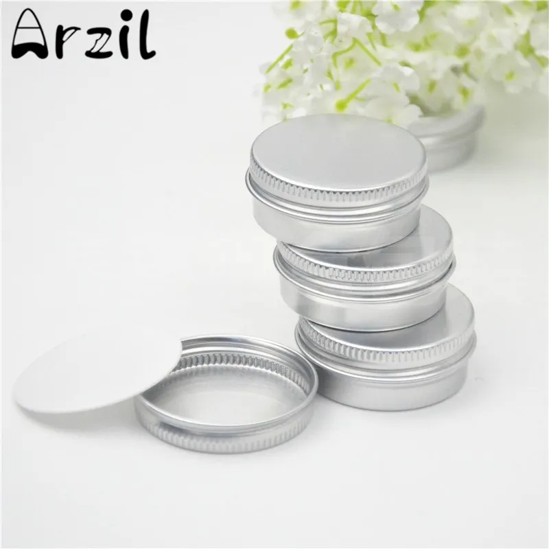 Image 10Pcs lot Tin Box Screw Thread Small Round Lip Balm Metal Box 36x17mm Cosmetics Cream for Travel Portable Container