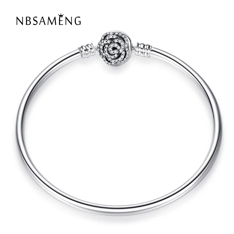 Authentic 100% 925 Sterling Silver Enchanted Rose Clasp CZ Clear Crystal Bracelet Pave Cubic Zirconia DIY Women Jewelry
Authentic 100% 925 Sterling Silver Enchanted Rose Clasp CZ Clear Crystal Bracelet Pave Cubic Zirconia DIY Women Jewelry