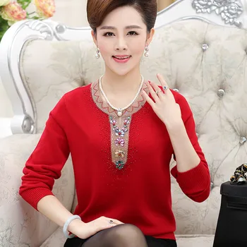 2020 middle and old women autumn and winter new sweater bottoming sweater sweater plus cashmere sweater
2020 middle and old women autumn and winter new sweater bottoming sweater sweater plus cashmere sweater