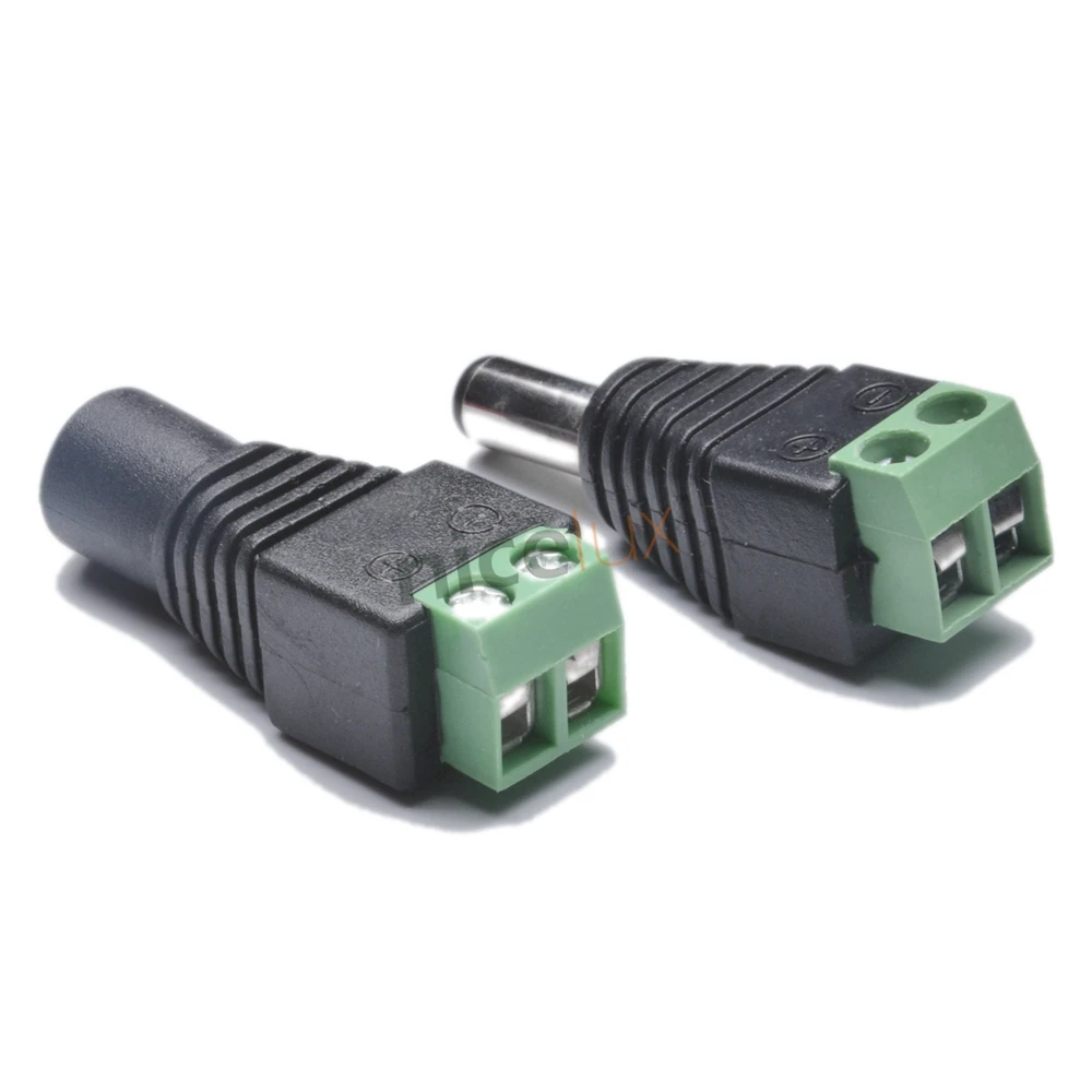 Female Male DC Power Jack Connector Crimp Terminal Block Plug Adapter for 2pin 5050 3528 LED Strip CCTV Camera Wire
Female Male DC Power Jack Connector Crimp Terminal Block Plug Adapter for 2pin 5050 3528 LED Strip CCTV Camera Wire