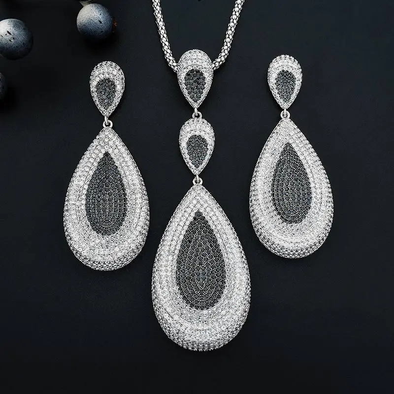 ModemAngel Luxury WaterDrop Geometry Full Micro AAA Cubic Zirconia Copper Women Engagement Necklace Earring Dubai Jewelry Set
ModemAngel Luxury WaterDrop Geometry Full Micro AAA Cubic Zirconia Copper Women Engagement Necklace Earring Dubai Jewelry Set