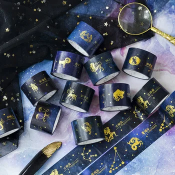 3cm*5m Twelve constellations Gilding Washi Tape DIY Scrapbooking Sticker Label Masking Tape School Office Supply
3cm*5m Twelve constellations Gilding Washi Tape DIY Scrapbooking Sticker Label Masking Tape School Office Supply