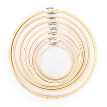 13-34cm Houten Handy Cross Stitch Machine Embroidery Hoop Ring Bamboo Frame Borduren Hoop Ronde Needlecraft Naaien Gereedschap(China)