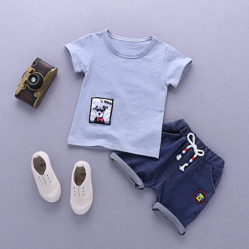 Baby Boys Clothes Glasses dog tied jeans two-piece Sets Children Clothing Summer Short Sleeve Tracksuit For Kids Clothes
Baby Boys Clothes Glasses dog tied jeans two-piece Sets Children Clothing Summer Short Sleeve Tracksuit For Kids Clothes