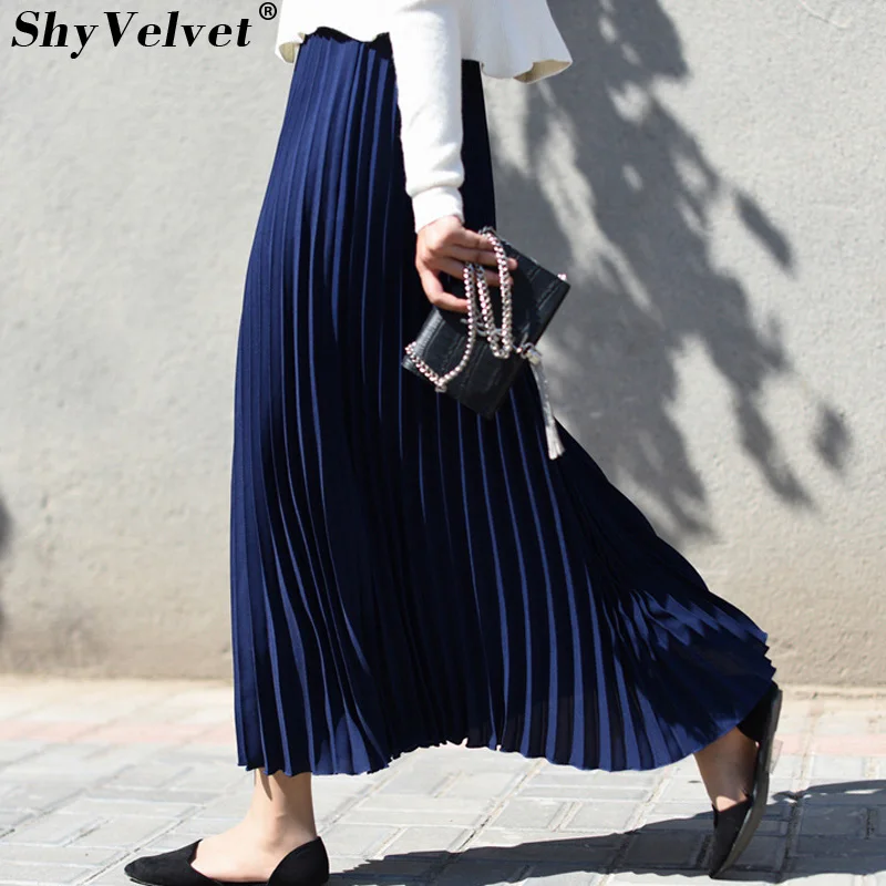 Elastic Waist Long Pleated Skirt Women Ankle-length Tutu Maxi Chiffon Skirt Solid Color Ladies Elegant Faldas Yellow Red Green
Elastic Waist Long Pleated Skirt Women Ankle-length Tutu Maxi Chiffon Skirt Solid Color Ladies Elegant Faldas Yellow Red Green