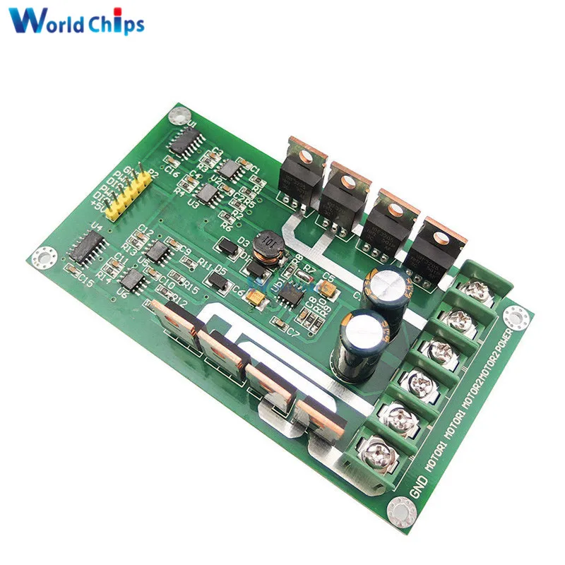 IRF3205 Dual DC Motor Driver Board H-Bridge DC Motor Drive Module MOSFET IRF3205 12V 24V 10A Peak 30A with Brake Function
IRF3205 Dual DC Motor Driver Board H-Bridge DC Motor Drive Module MOSFET IRF3205 12V 24V 10A Peak 30A with Brake Function