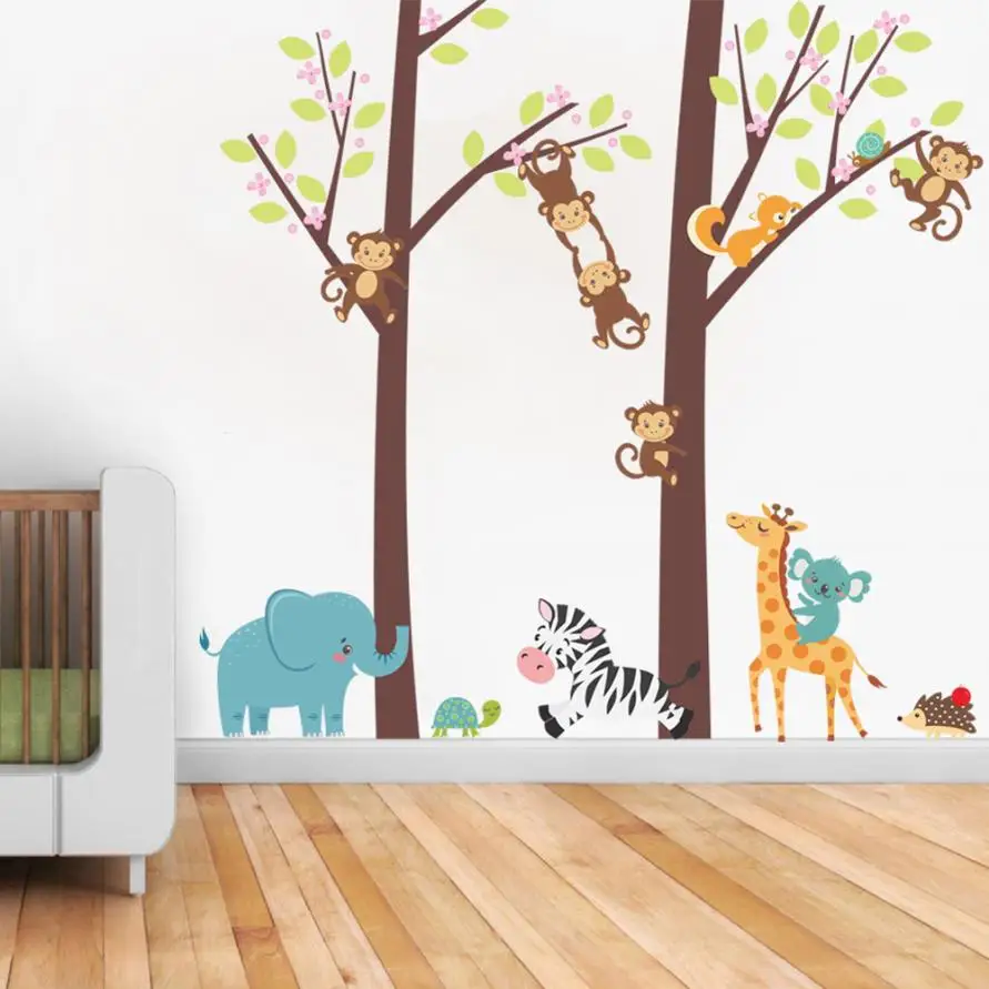 Home Decor Jungle Animal Tree Kids Baby Nursery Wall Sticker Mural Decor Decal Removable wall sticker Home Deco mirror AU3
Home Decor Jungle Animal Tree Kids Baby Nursery Wall Sticker Mural Decor Decal Removable wall sticker Home Deco mirror AU3