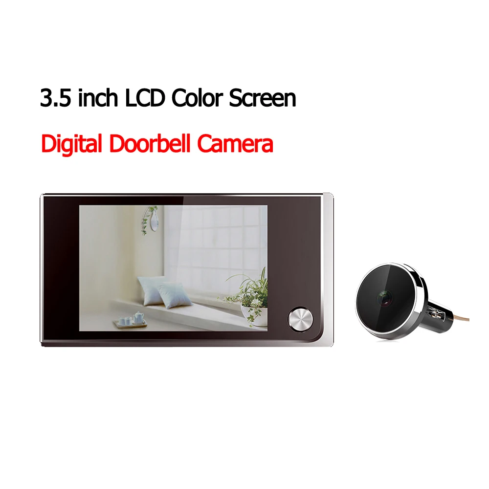 3.5 Inch LCD Color Screen Digital Doorbell Camera 120 Degree Doorbell Electronic Peephole Door Viewer Outdoor Door Eye New
3.5 Inch LCD Color Screen Digital Doorbell Camera 120 Degree Doorbell Electronic Peephole Door Viewer Outdoor Door Eye New