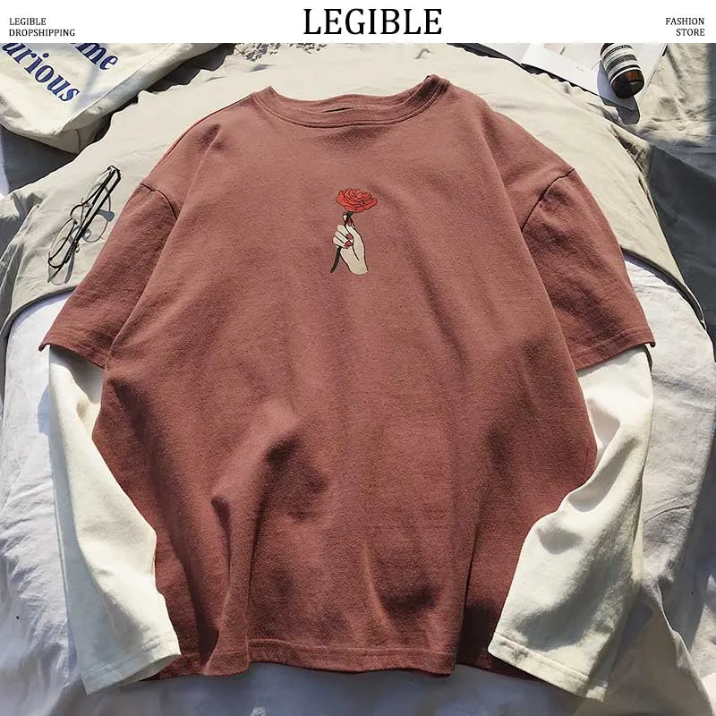 LEGIBLE Harajuku Hip Hop T-Shirts Men Floral Printed Streetwear 2019 Mens Loose Casual Patchwork Long Sleeve T Shirts Men
LEGIBLE Harajuku Hip Hop T-Shirts Men Floral Printed Streetwear 2019 Mens Loose Casual Patchwork Long Sleeve T Shirts Men