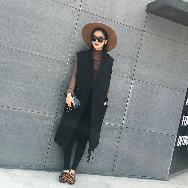 2018 Hot Sale Fashion Long Pockets New Brand Women Sleeveless Jacket Spring Solid Vest Female Slim Women's Waistcoat Vests 
2018 Hot Sale Fashion Long Pockets New Brand Women Sleeveless Jacket Spring Solid Vest Female Slim Women's Waistcoat Vests