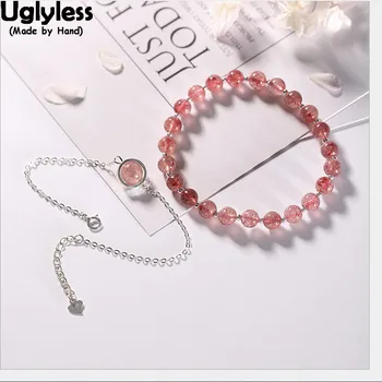 Uglyless 100% Real 925 Sterling Silver Beads Bracelets for Women Strawberry Quartz Beading Fine Jewelry Spinning Ball 1 set=2pcs
Uglyless 100% Real 925 Sterling Silver Beads Bracelets for Women Strawberry Quartz Beading Fine Jewelry Spinning Ball 1 set=2pcs