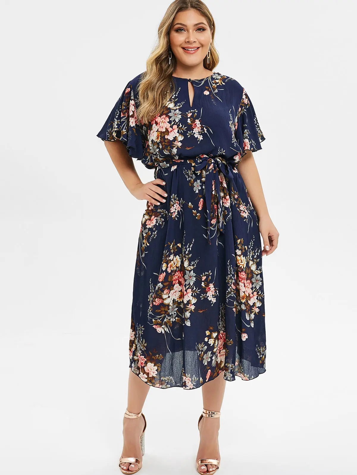 Wipalo Plus Size Floral Print Bell Sleeve Midi Dress Summer Bohemian Dress A-Line Short Sleeves Maxi Holiday Dress Vestidos 2019
Wipalo Plus Size Floral Print Bell Sleeve Midi Dress Summer Bohemian Dress A-Line Short Sleeves Maxi Holiday Dress Vestidos 2019