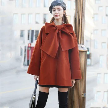 Double-faced Cashmere Coat Autumn Winter 2018 New Women's Woolen Jacket With Bow Luxury Cloak Overcoat for women Wool Coat WM265
Double-faced Cashmere Coat Autumn Winter 2018 New Women's Woolen Jacket With Bow Luxury Cloak Overcoat for women Wool Coat WM265