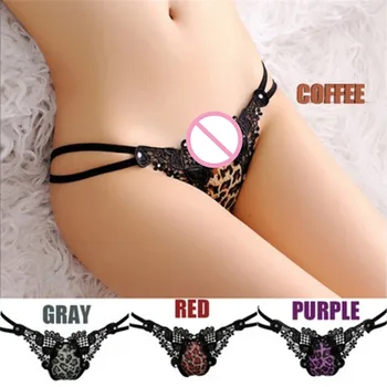Fashion Briefs Women's Sexy Leopard Lace G-String Lingerie Underwear Open Crotch Thongs 4 Colors
Fashion Briefs Women's Sexy Leopard Lace G-String Lingerie Underwear Open Crotch Thongs 4 Colors