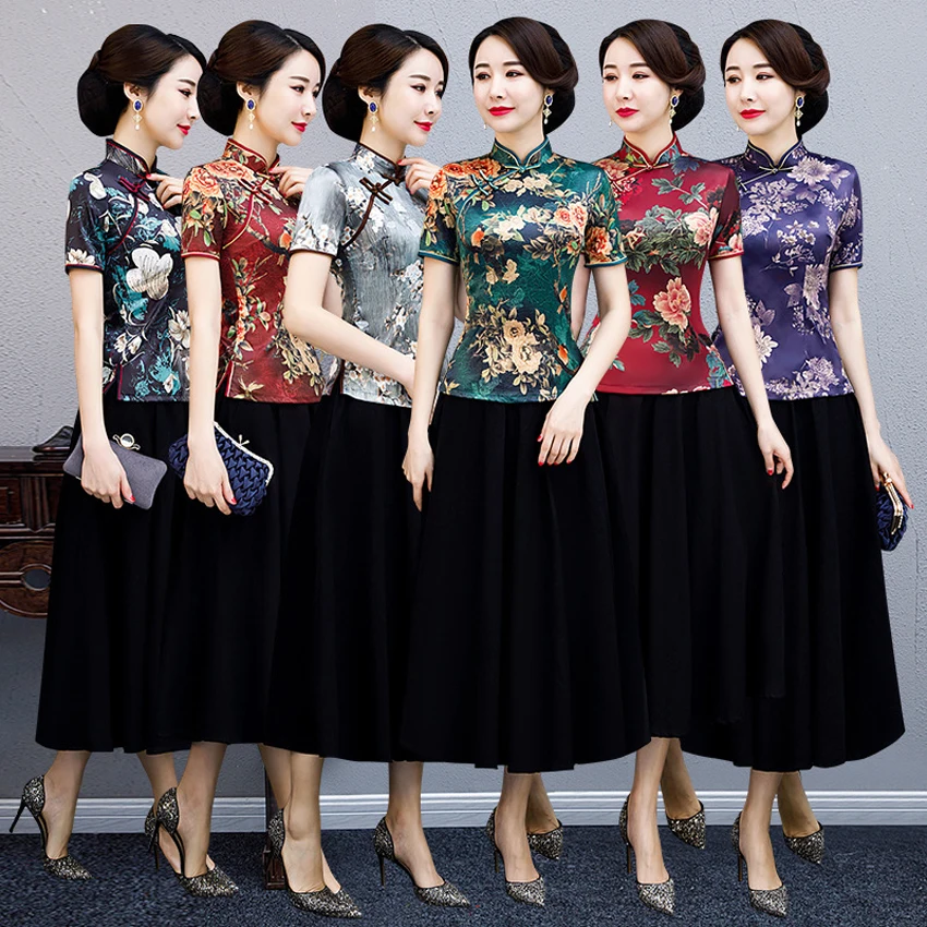 Chinese Style Traditional Costumes Woman Cheongsams Tops Oriental Female Tang Suit Hanfu New Year Vintage Clothing
Chinese Style Traditional Costumes Woman Cheongsams Tops Oriental Female Tang Suit Hanfu New Year Vintage Clothing