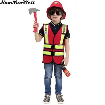 Halloween Fireman Red Game Performance Super Policeman Cosplay Policeman Vest Cute Boy's Costume Children Fireman Vest Costumes
Halloween Fireman Red Game Performance Super Policeman Cosplay Policeman Vest Cute Boy's Costume Children Fireman Vest Costumes