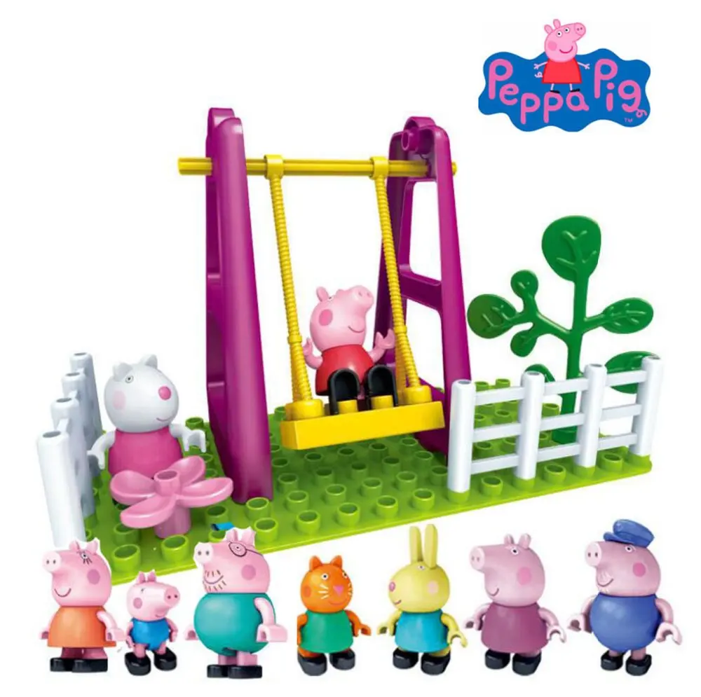 Genuine Peppa Pig Swing in the Amusement Park Building Toy with George daddy mummy Suzy candy Rebecca Antelope 10 dolls in total
Genuine Peppa Pig Swing in the Amusement Park Building Toy with George daddy mummy Suzy candy Rebecca Antelope 10 dolls in total