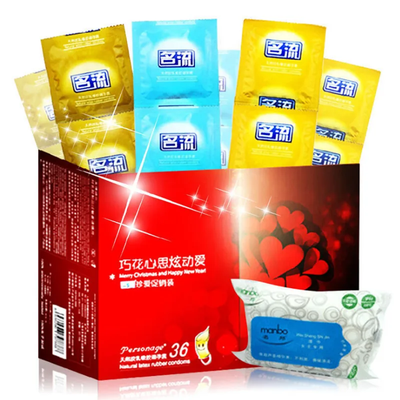 Фото PERSONAGE 36 шт презервативы для мужчин ультра тонкие в горошек - купить