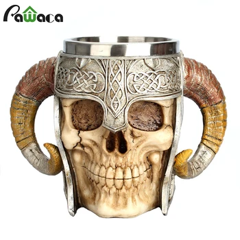 Stainless Steel Skull Mug Viking Ram Horned Pit Lord Warrior Beer Stein Tankard Coffee Mug Tea Cup Halloween Bar Drinkware Gift
Stainless Steel Skull Mug Viking Ram Horned Pit Lord Warrior Beer Stein Tankard Coffee Mug Tea Cup Halloween Bar Drinkware Gift