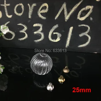 New 200sets/lot 25mm pumpkin watermelon glass globe with hole 8mm cap jewelry findings set Glass bottle vial jewelry accessory
New 200sets/lot 25mm pumpkin watermelon glass globe with hole 8mm cap jewelry findings set Glass bottle vial jewelry accessory